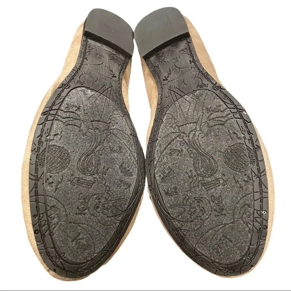 NEW Kathy Van Zeeland Rayme Tan Embellished Slip-on Flats 11 11M